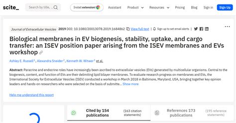 ilaria prada isev|Biological membranes in EV biogenesis, stability, uptake, .